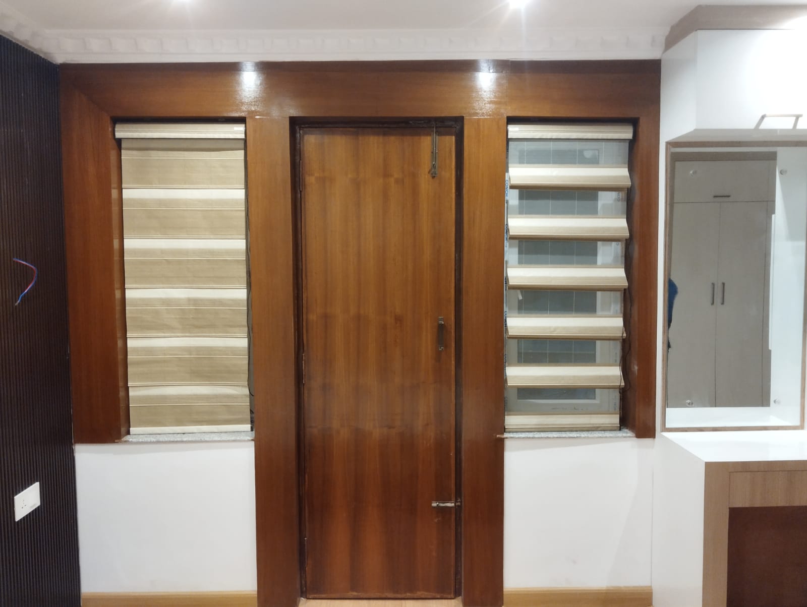 Elegant curtains in a living room
